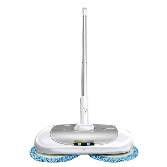 Cordless Electric Spin Mop – 400ml Dual-Pad Wet & Dry Floor Cleaner | Portable Rechargeable Household Mop with Microfibre Pads (60-Min Runtime)